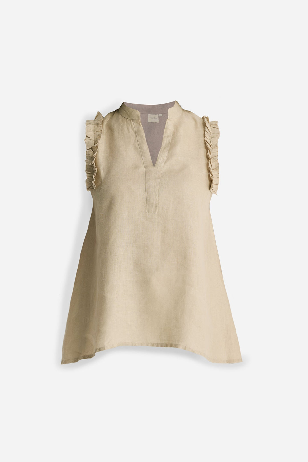 Reistor Sleeveless Hemp Top with Ruffles