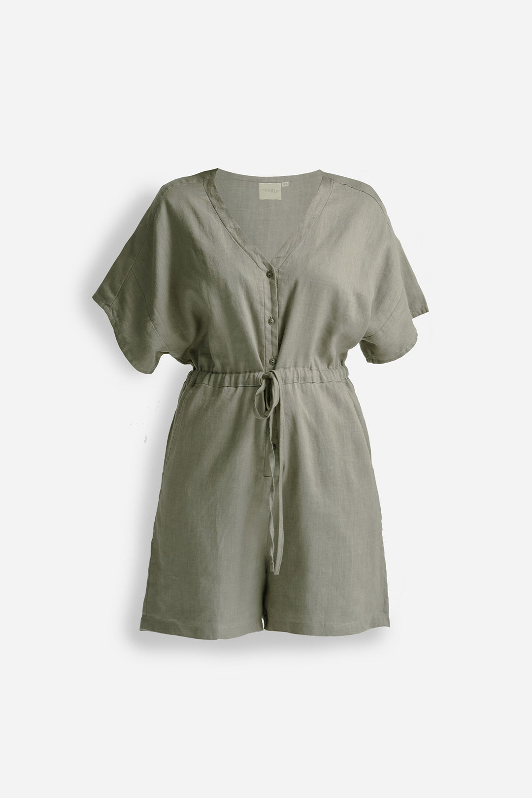 Reistor V neck Drawstring Romper