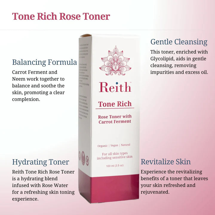 Reith Tone Rich Rose Toner with Carrot Ferment 100 ml