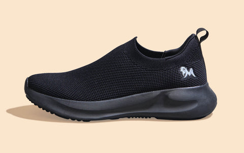 ReLive Knit Slip Ons Renew : Black