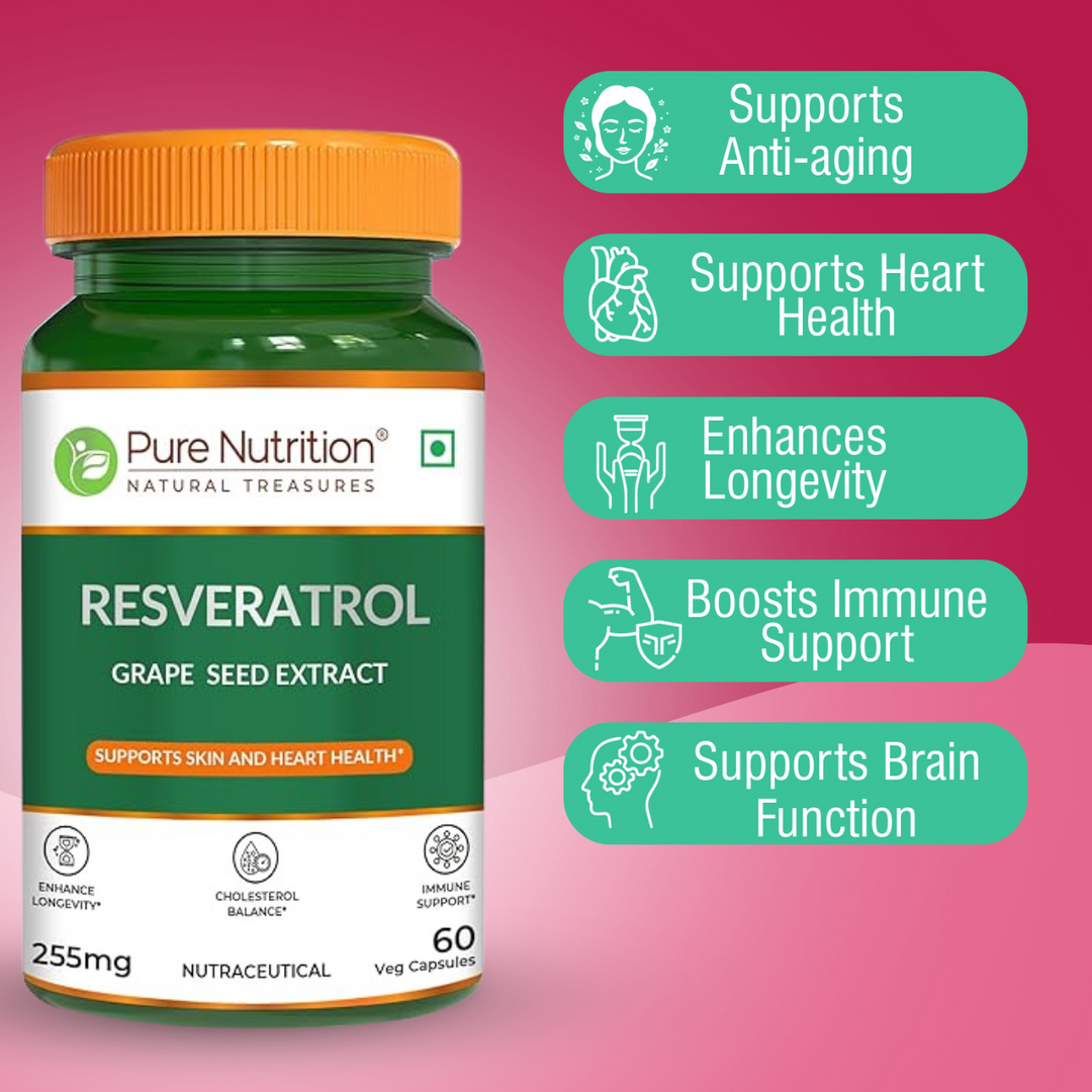 Resveratrol with Grape Seed Extract | Antioxidant Support  255mg