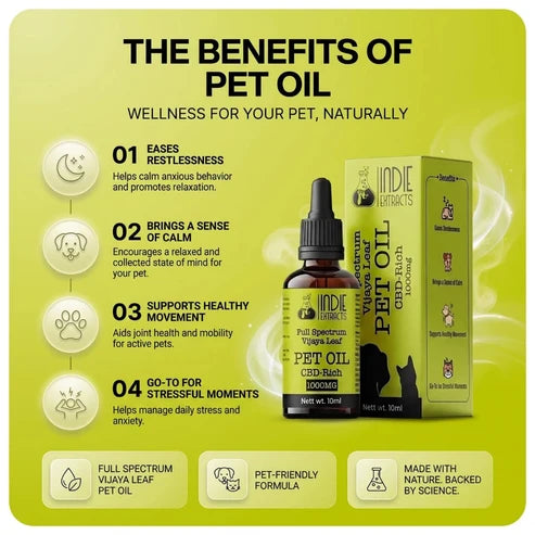 Indie Extracts Pet Oil |CBD-RICH| 1000MG