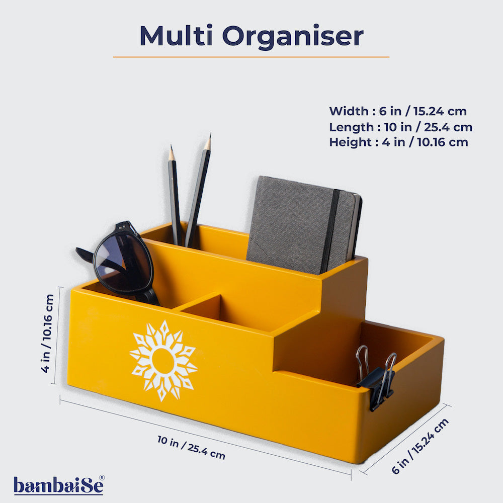 Multi Organiser Amber Orange