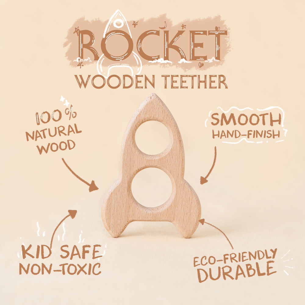 Little Lifters Rocket Wooden Teether