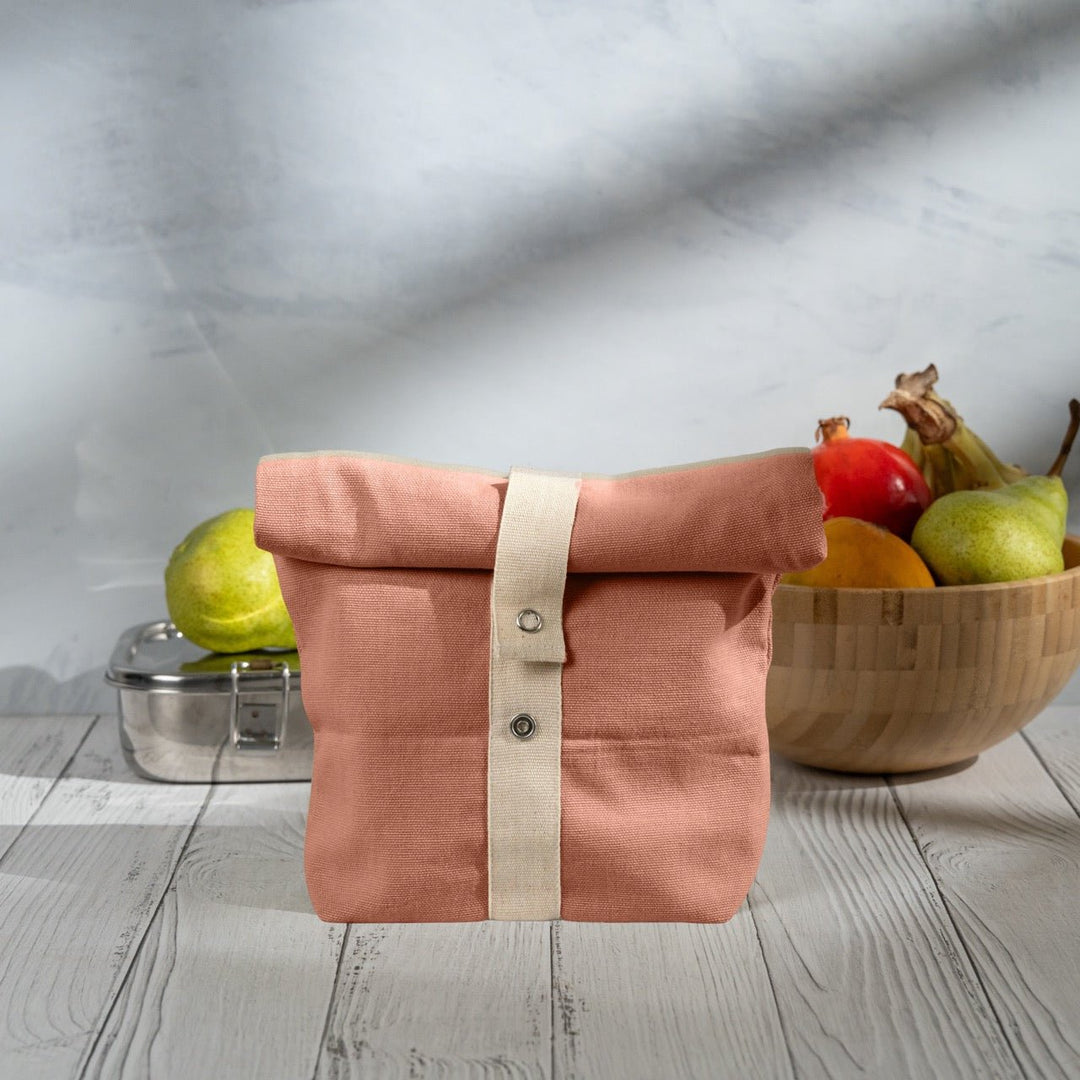 Roll Top Snack Bag in Organic Cotton - Suspire