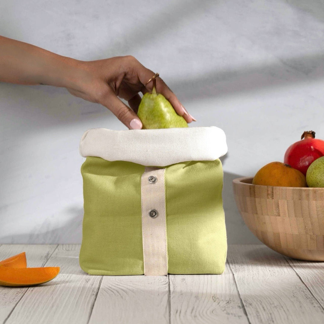 Roll Top Snack Bag in Organic Cotton - Suspire