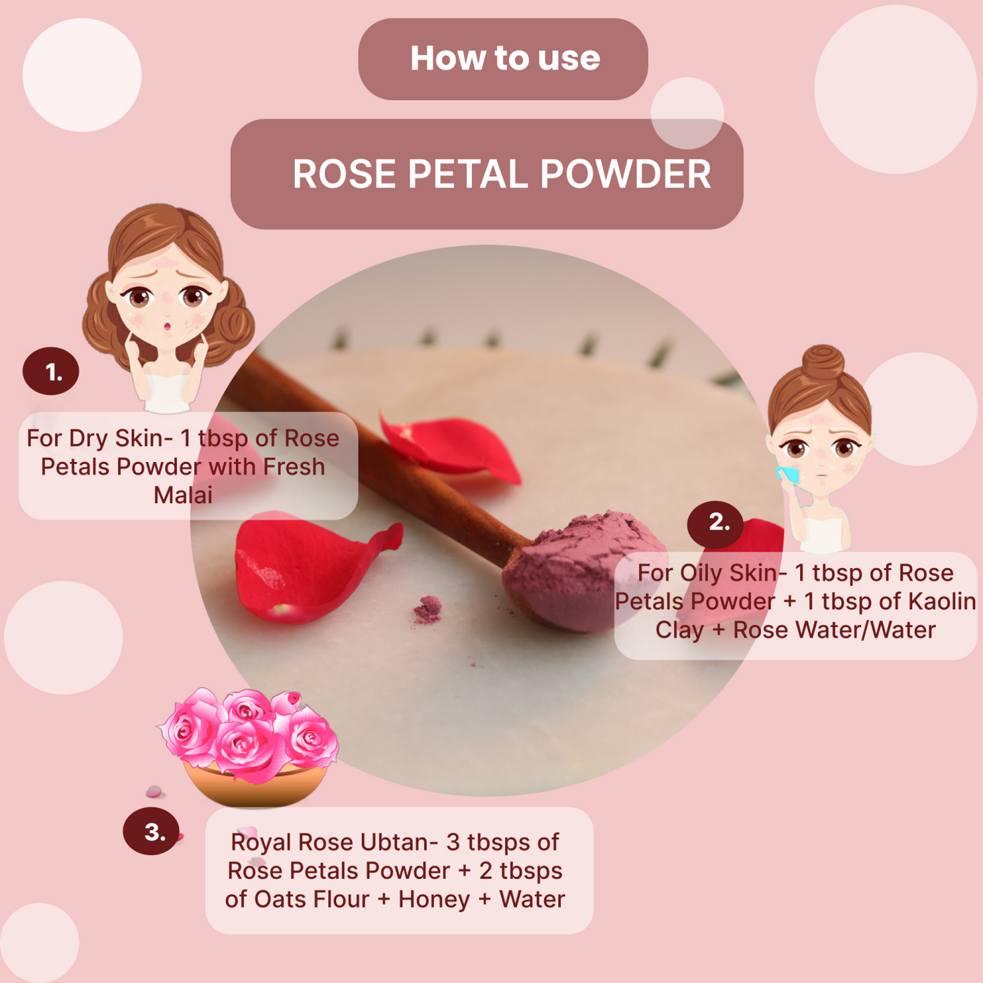 Rose petals powder 100gm