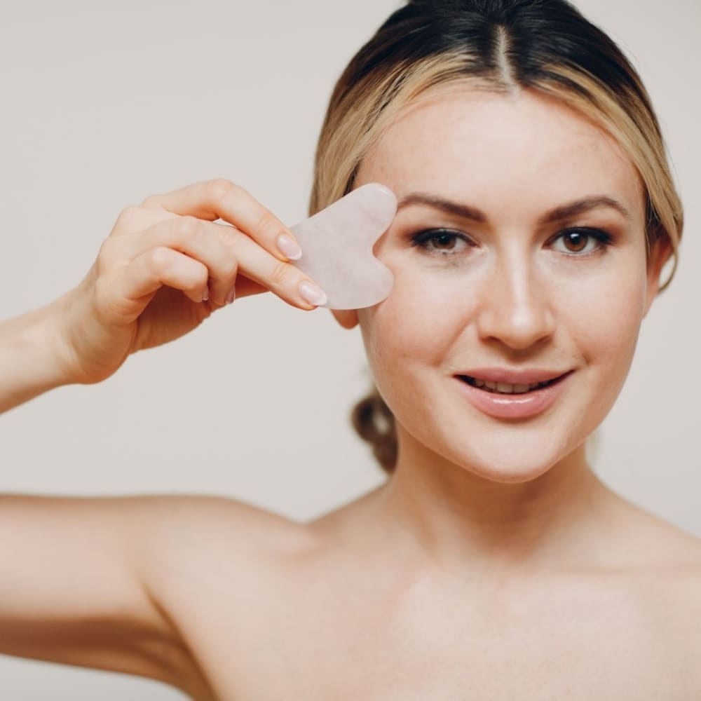 ONEarth Rose Quartz Gua Sha Massager