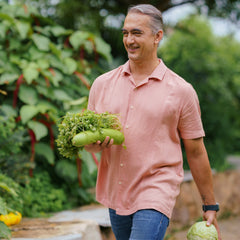 Islands Of Loom Rose Dust Organic Linen Men's Shirt