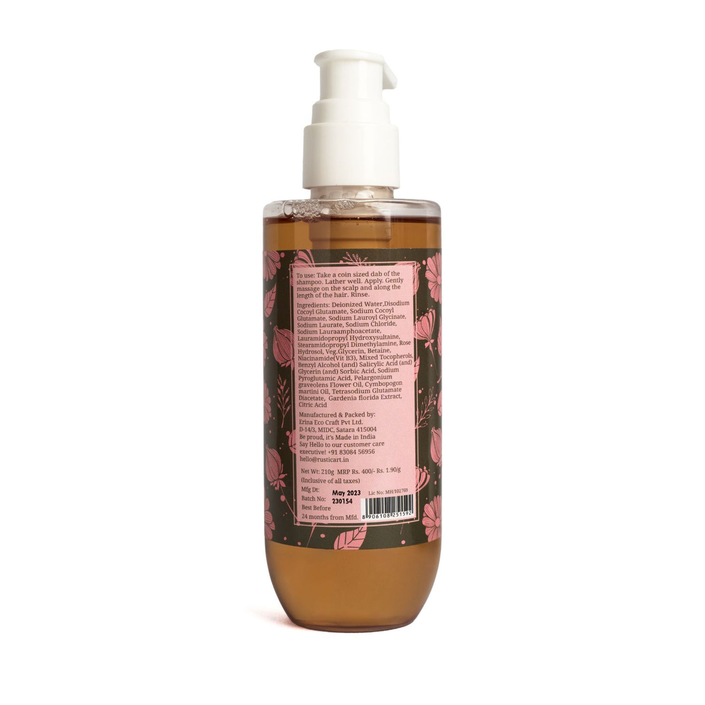 Rustic Art Rose Geranium Shampoo 210g