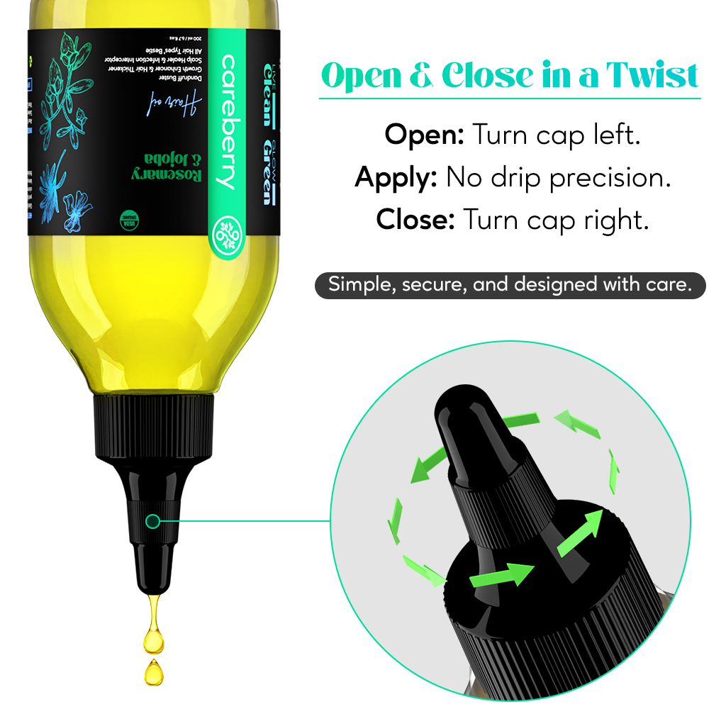 Careberry 's Organic Hair Care Power Trio: Red Onion & Black Seed, Rosemary & Jojoba, Castor Oil Combo (Pack of 3 - 200ml Each)