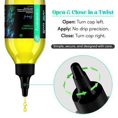 Careberry 's Organic Hair Care Power Trio: Red Onion & Black Seed, Rosemary & Jojoba, Castor Oil Combo (Pack of 3 - 200ml Each)