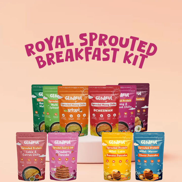 Gladful Royal Sprouted Breakfast Kit - 10 Packs | 1900gms