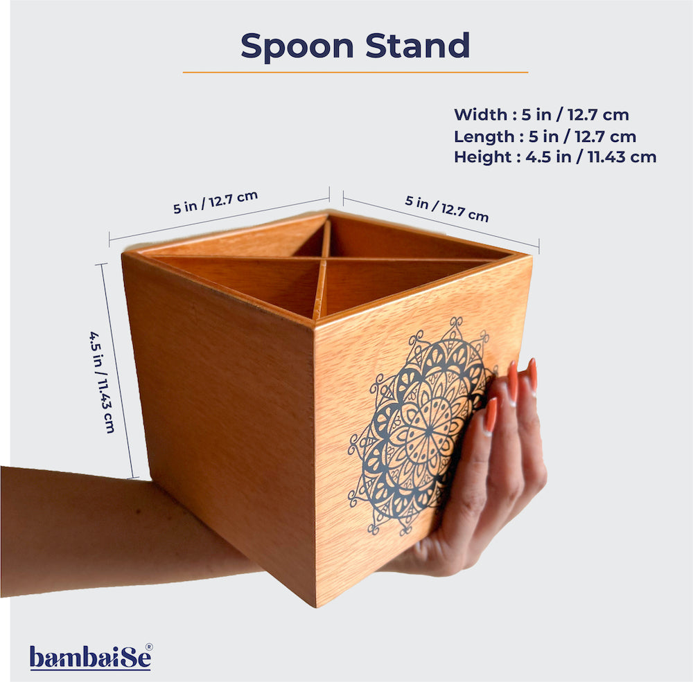 BambaiSe Wood Light Spoon Stand