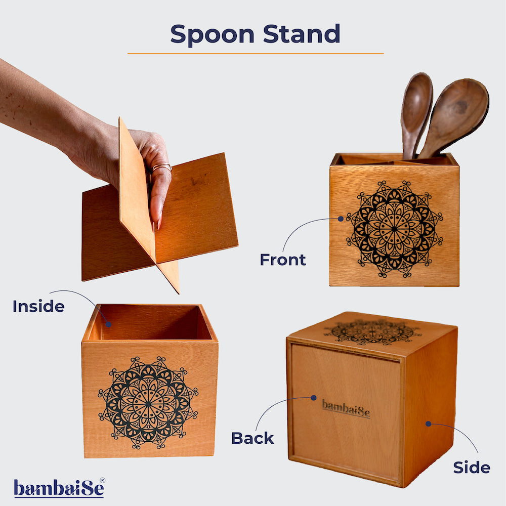 BambaiSe Wood Light Spoon Stand