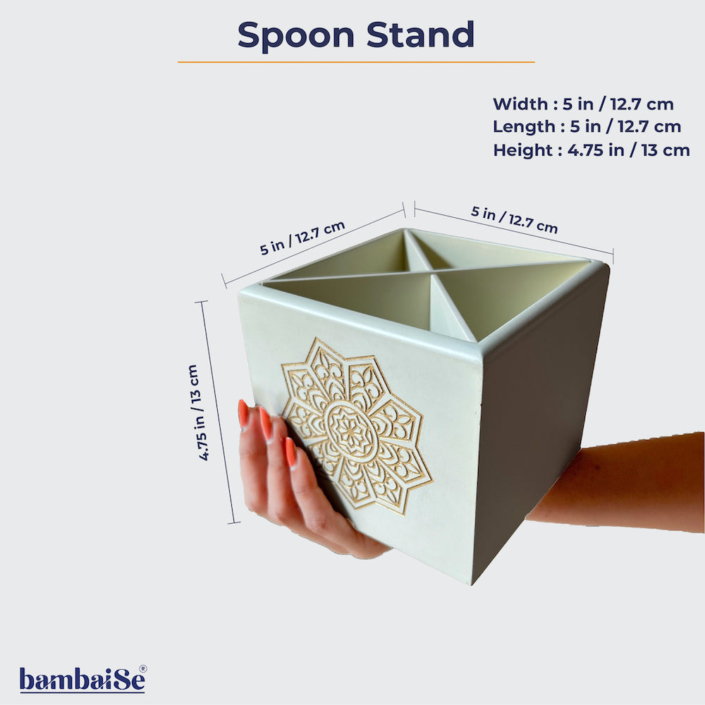BambaiSe Ivory White Spoon Stand