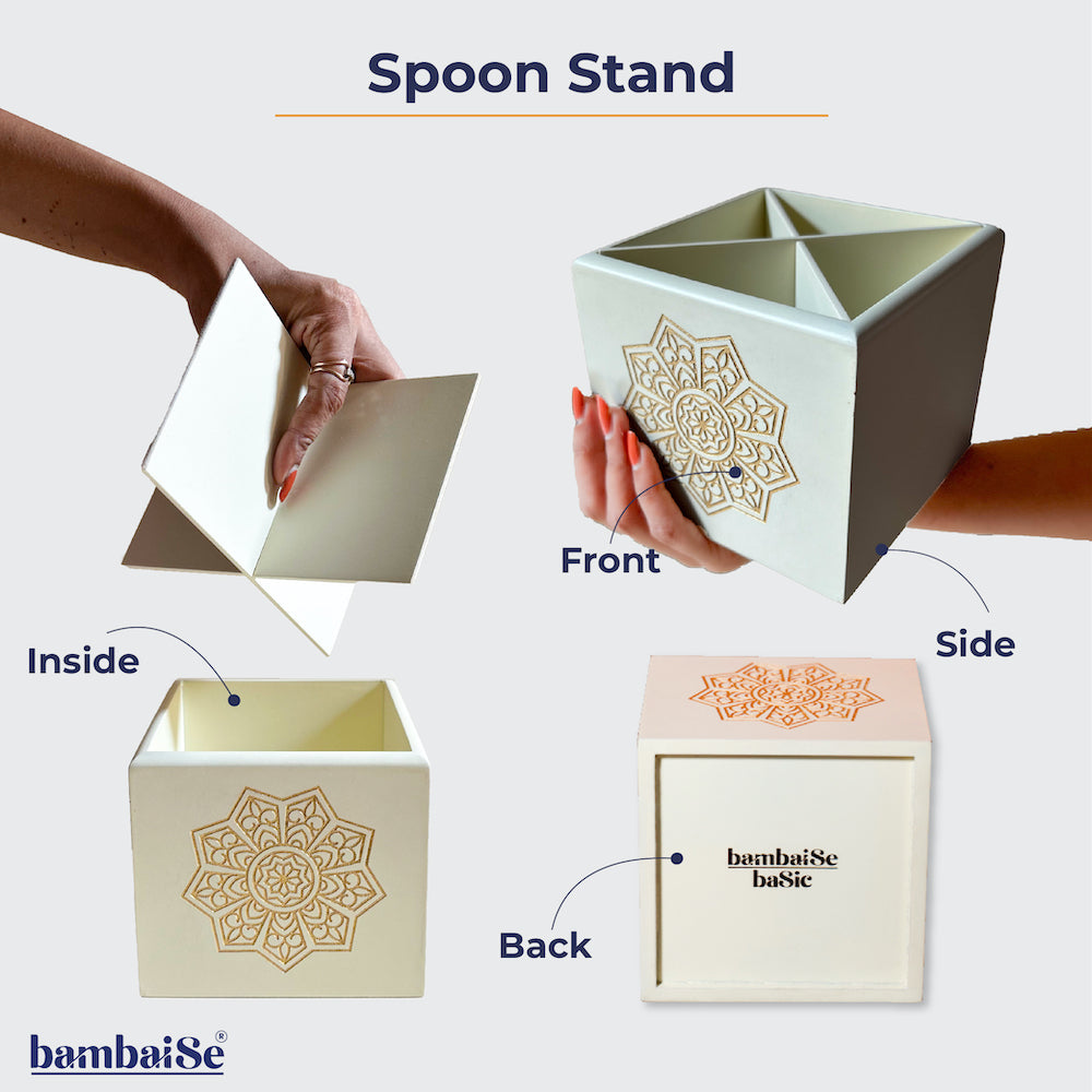 BambaiSe Ivory White Spoon Stand
