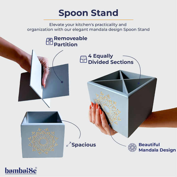 BambaiSe Pebble Grey Spoon Stand
