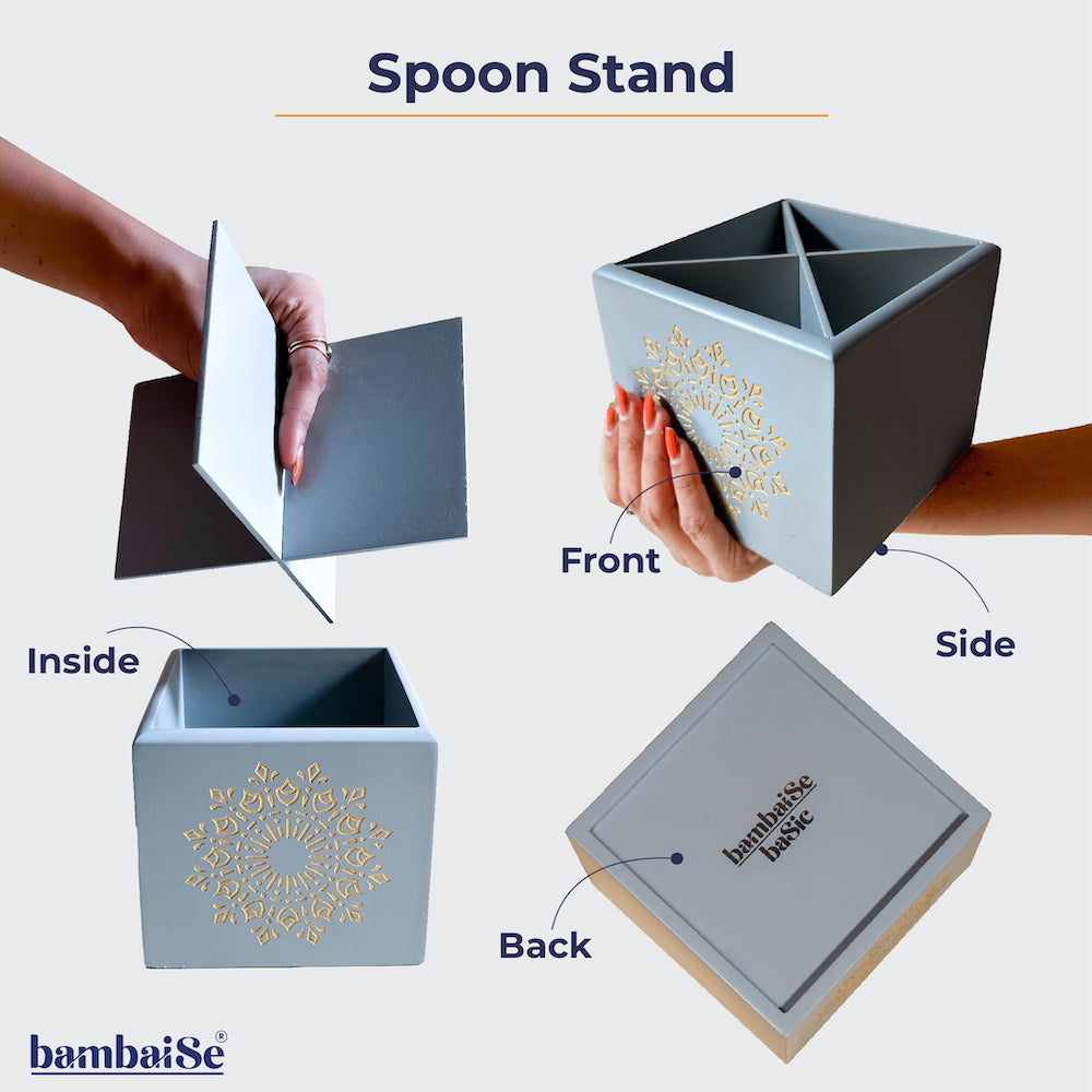 BambaiSe Pebble Grey Spoon Stand