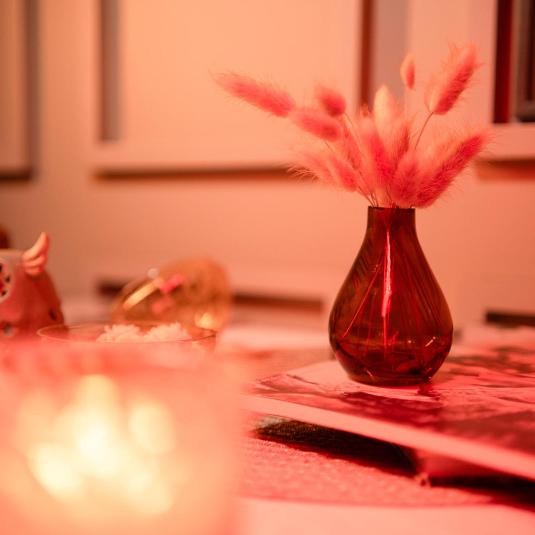 Rustic Charm Vase with Dried Flower | Décor Set