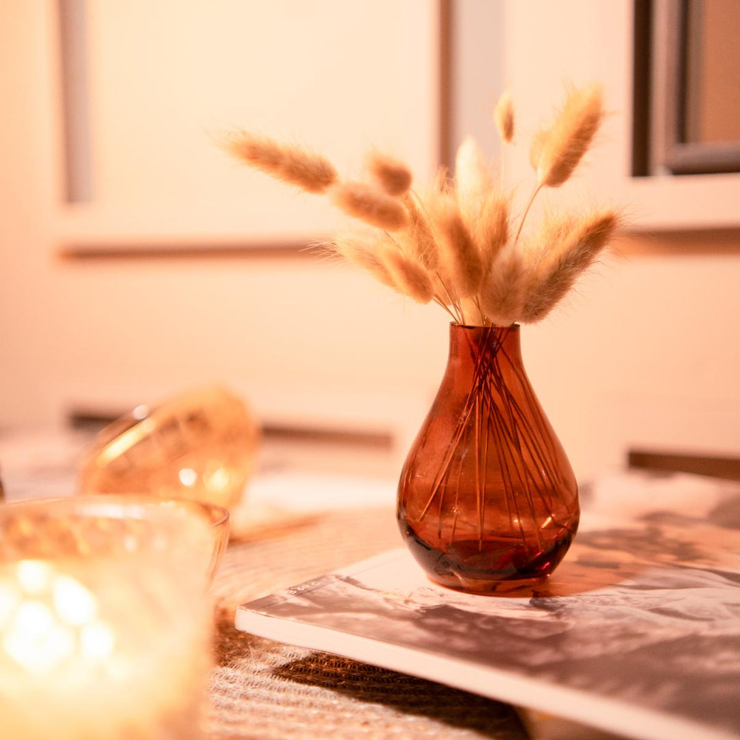 Rustic Charm Vase with Dried Flower | Décor Set