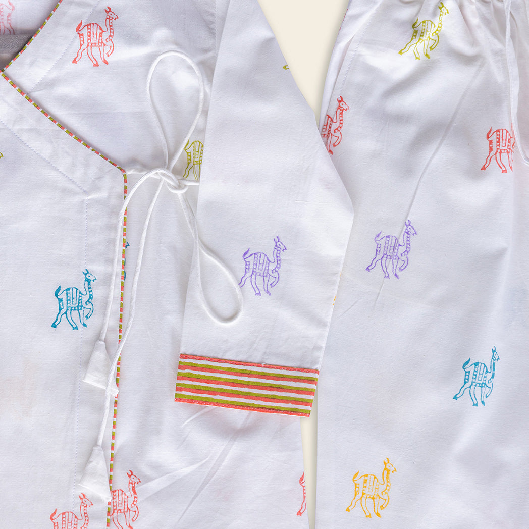 ADYA Doe - Nut Angrakha Kids Night Suit