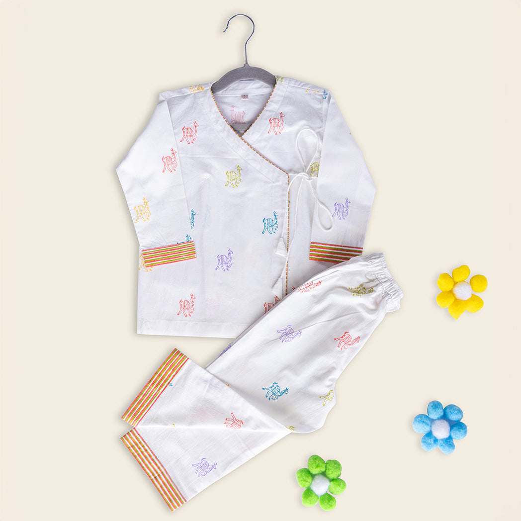 ADYA Doe - Nut Angrakha Kids Night Suit