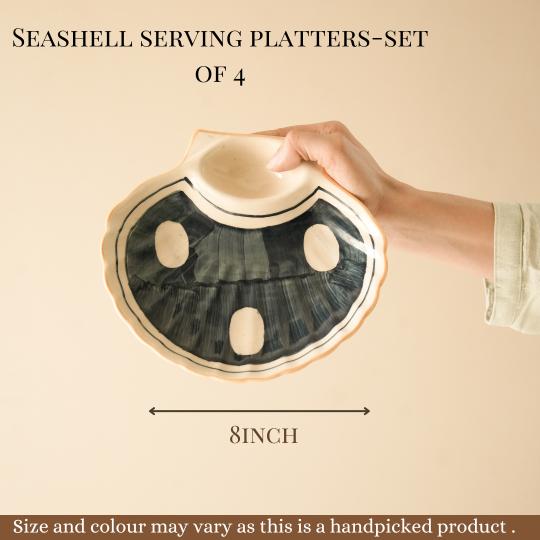 Seashell serving platters-set of 4 - https://artecasa.in/