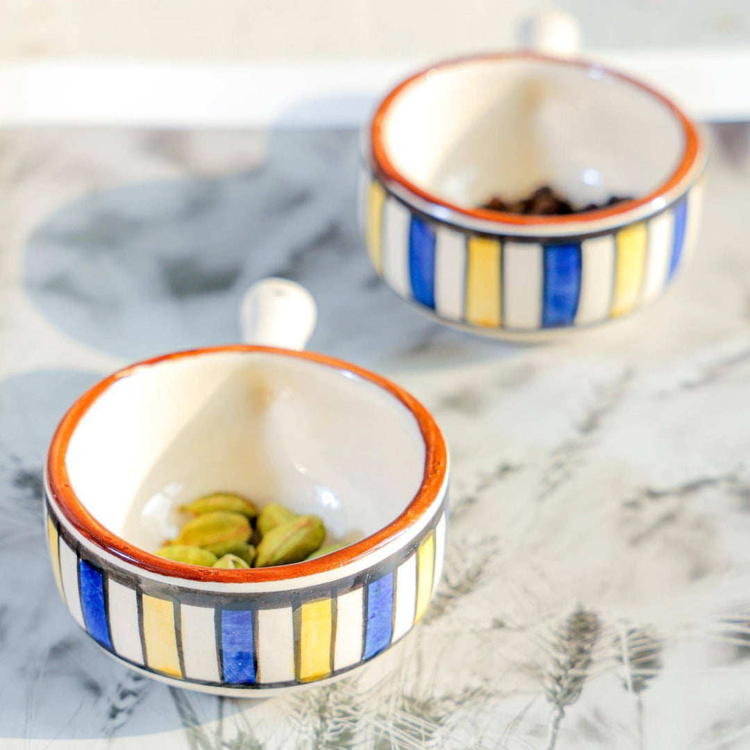 Mini chutney bowl set of 2 with handle - https://artecasa.in/