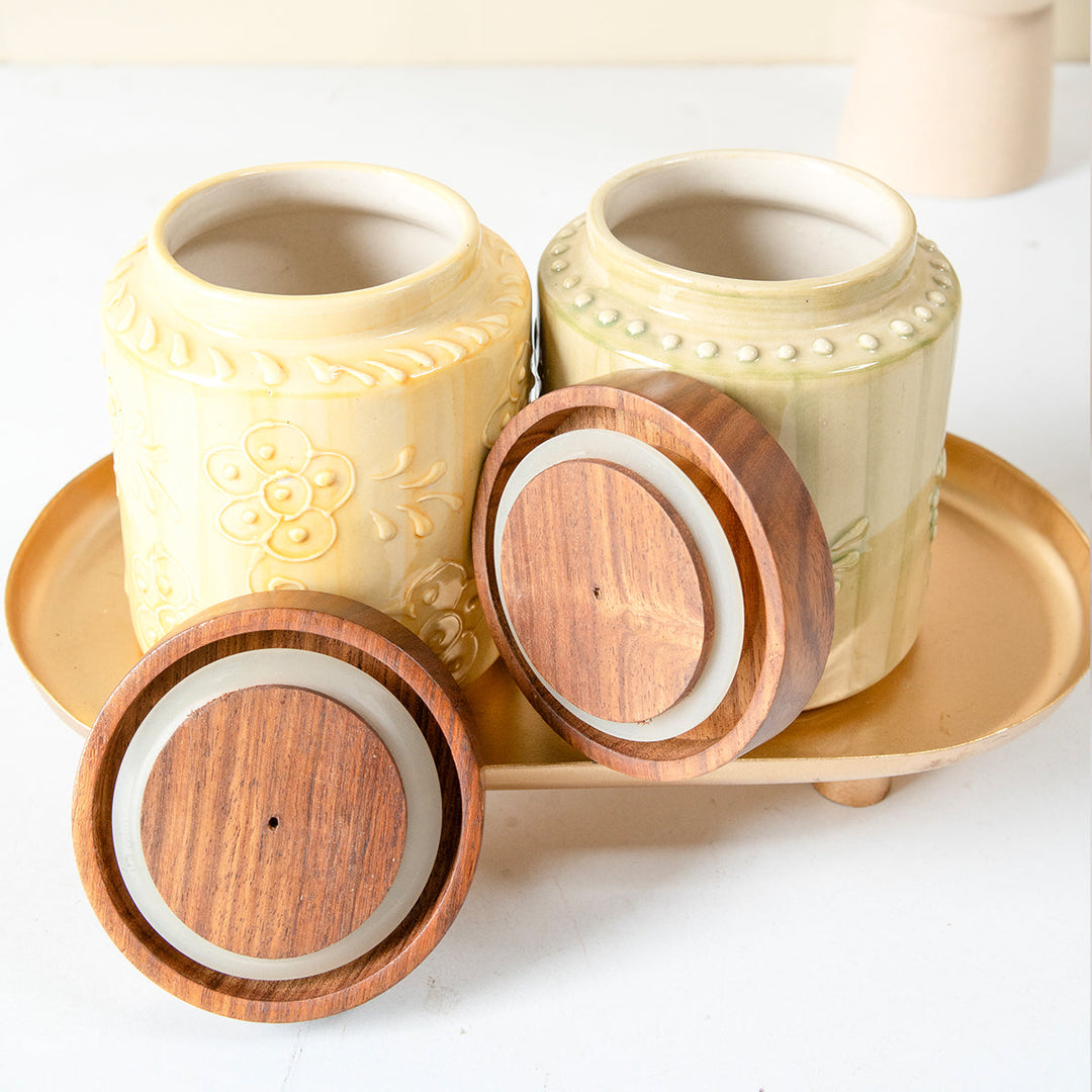 Lime and Lemon airtight Preserve Jar set of 2 - https://artecasa.in/