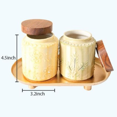 Lime and Lemon airtight Preserve Jar set of 2 - https://artecasa.in/