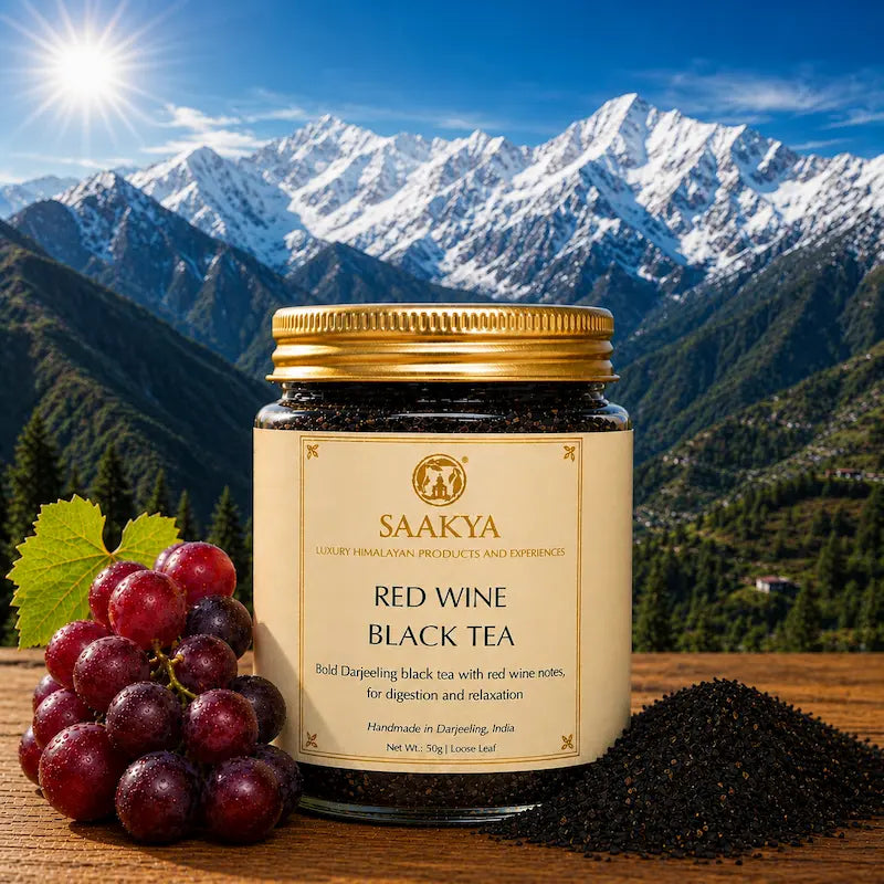 Saakya Red Wine Black Tea | Darjeeling Grape Black Tea | 50g
