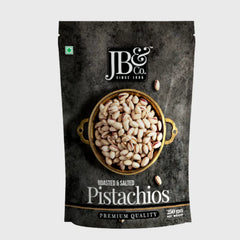 JB&CO Roasted & Salted California Pistachios(Pista) - 250 gm
