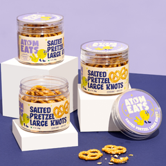 Atom Eats Salted Large Knots Jar | (60g Pack X 2) by Atom Eats