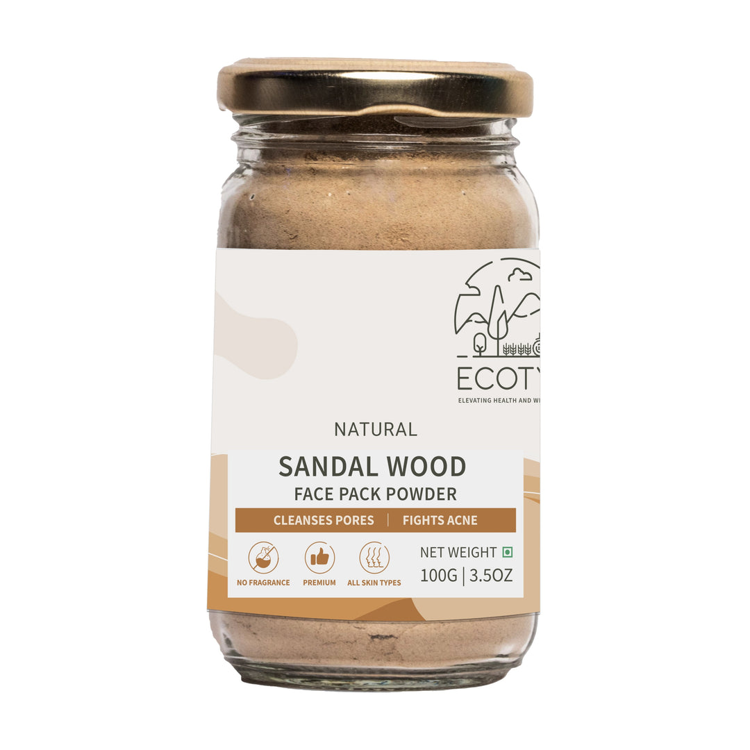Ecotyl Natural Sandalwood Powder | Face Pack for Skin Brightening & Pore Cleansing | 100g