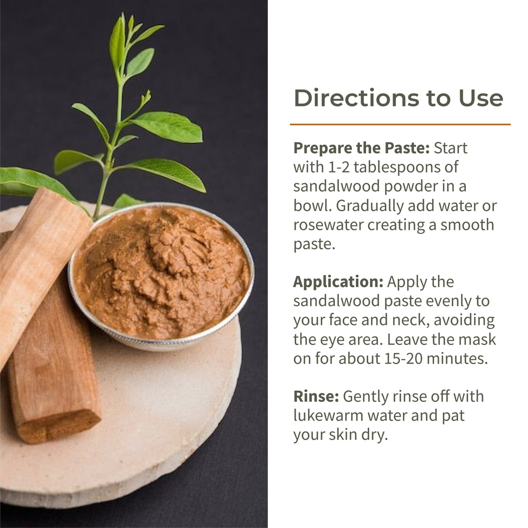 Ecotyl Natural Sandalwood Powder | Face Pack for Skin Brightening & Pore Cleansing | 100g