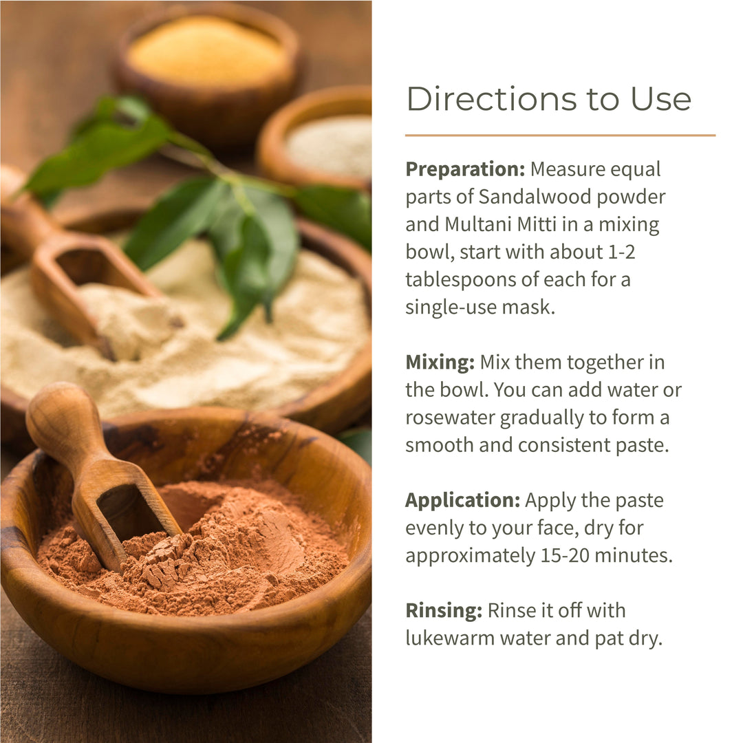 Ecotyl Face Pack Combo - Sandalwood Powder and Multani Mitti | Duo for Skin Brightening and Glow | 100g + 150g