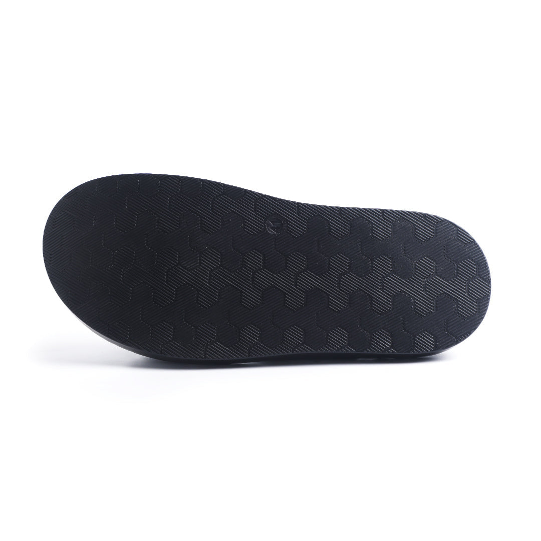 Monkstory Cosmopolitan Double Strap Chunky Slides – Black & Sage