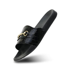 Monkstory Old Money Horsebit Sliders - Black