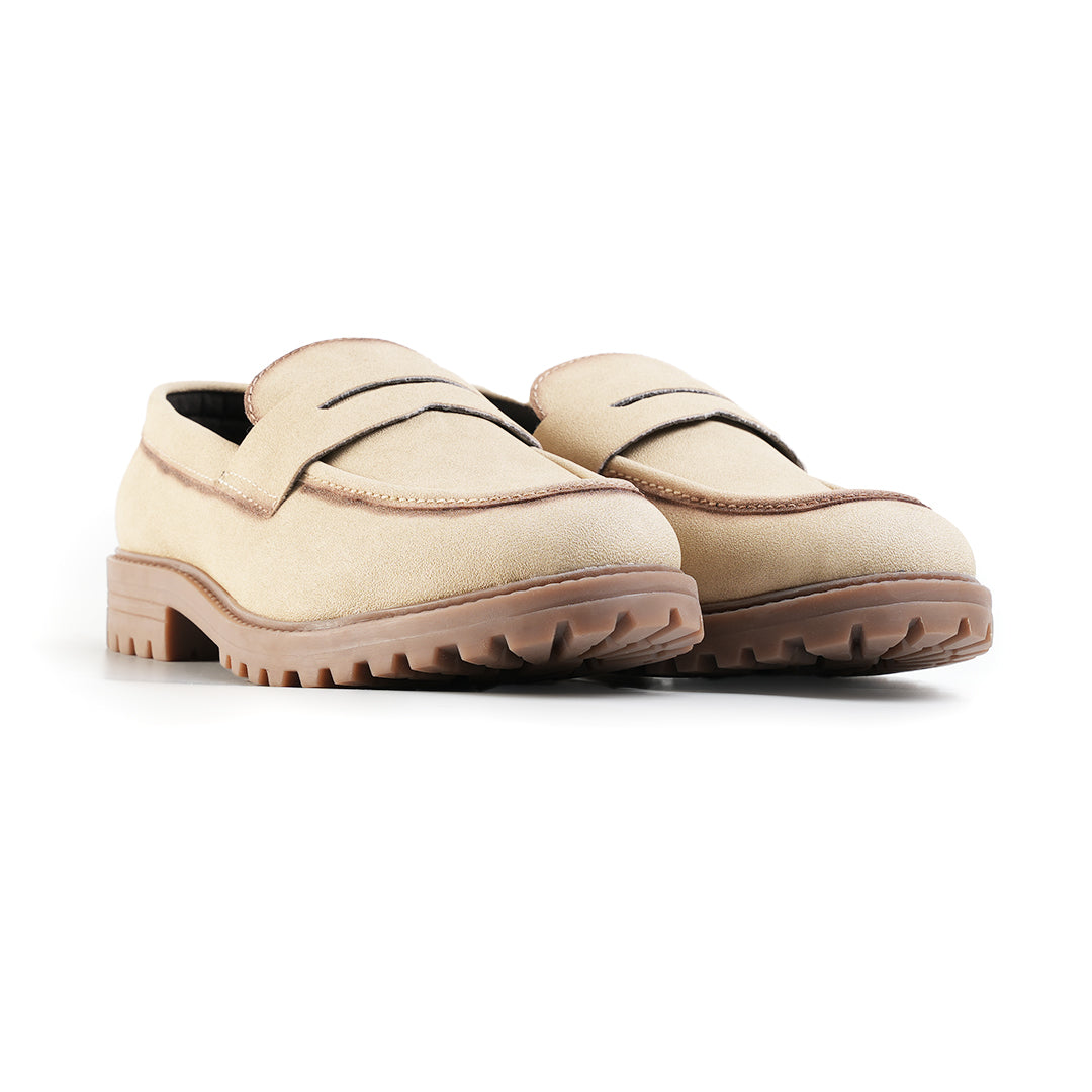Monkstory Cosmopolitan Dune Penny Loafers  - Beige