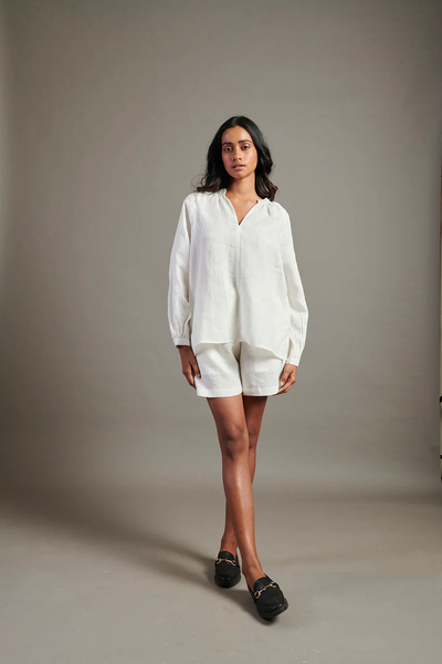 Taj Linen Billow Shorts Set