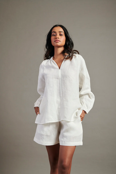 Taj Linen Billow Shorts Set