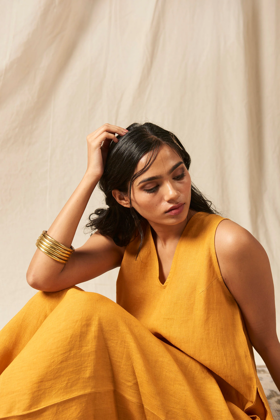 Linen Flared Jumpsuit