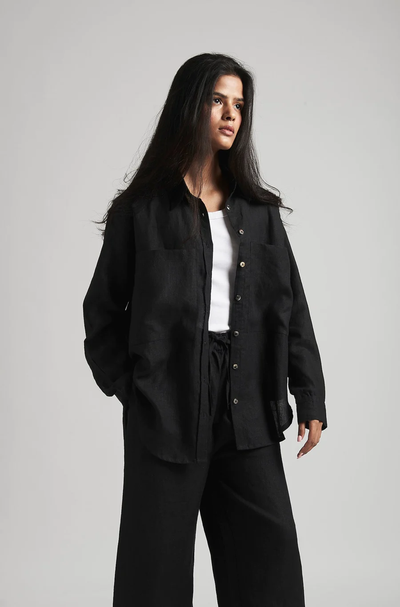 Kohl Linen Oversized Pocket Shirt