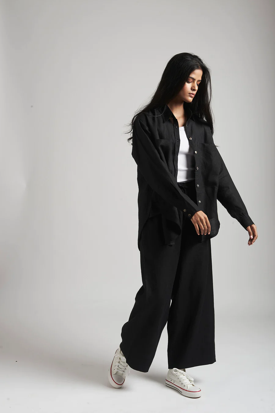 Linen Oversized Pocket Shirt