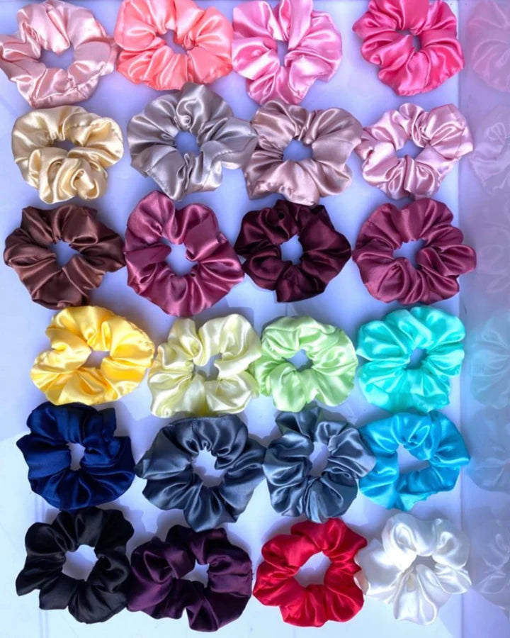 Curl Care Satin Hair Scrunchies Pack- Jumbo
