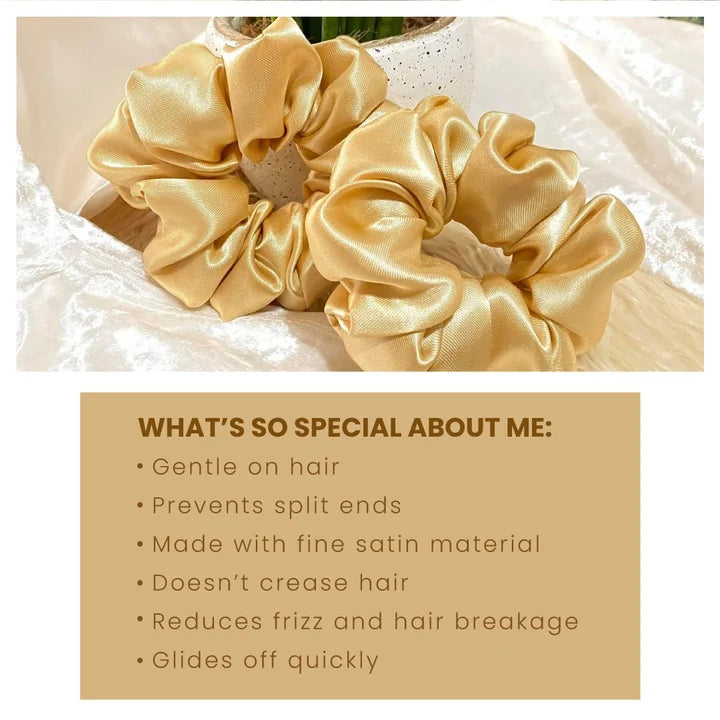 Curl Care Satin Hair Scrunchies Pack- Jumbo