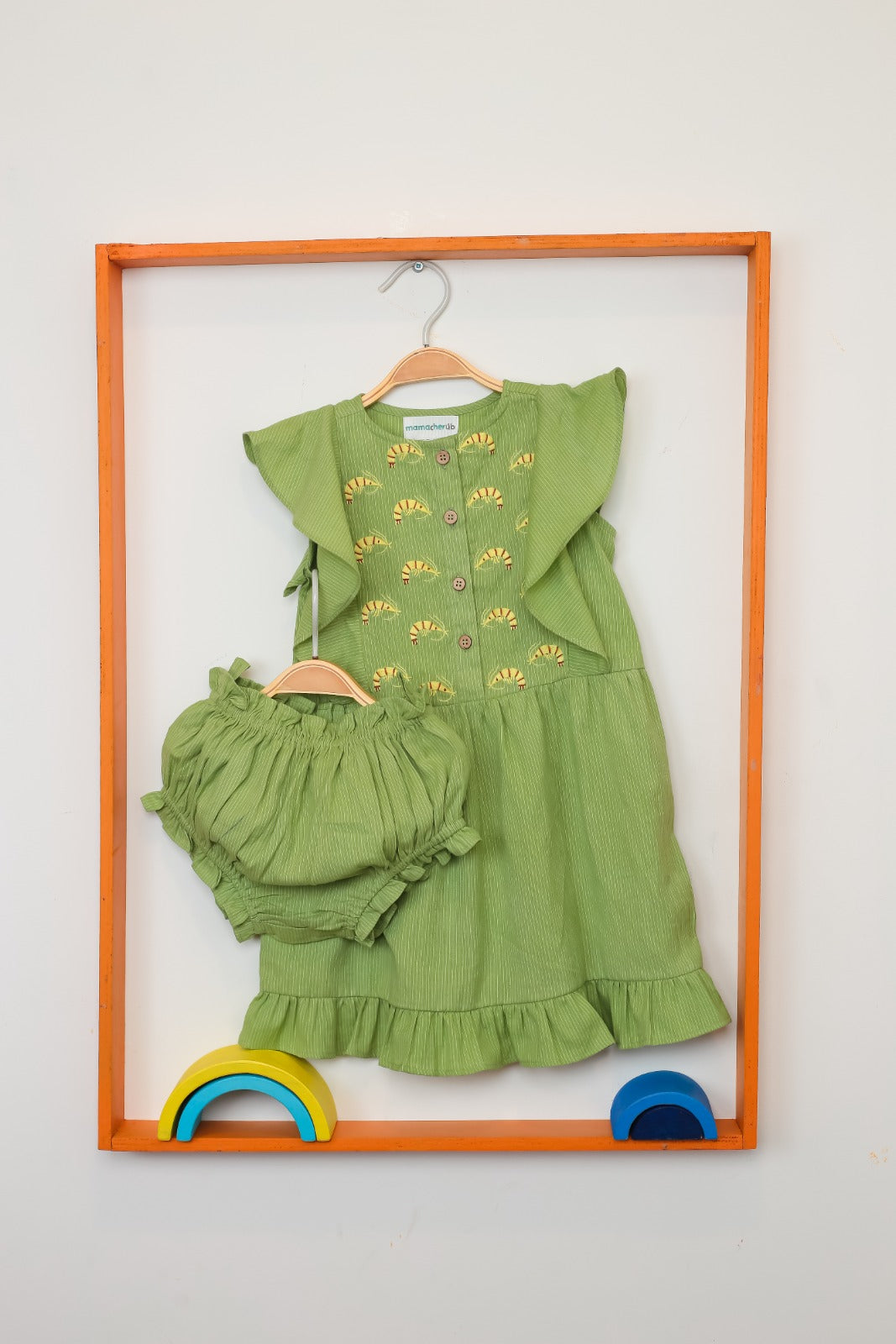 Mamacherub Saucy Shrimp Frill Dress