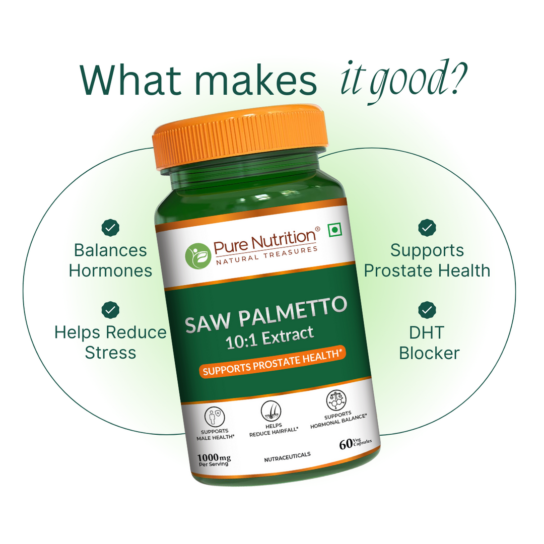 Saw Palmetto Supplement  Prostate Health, Hair Growth & Urinary Support