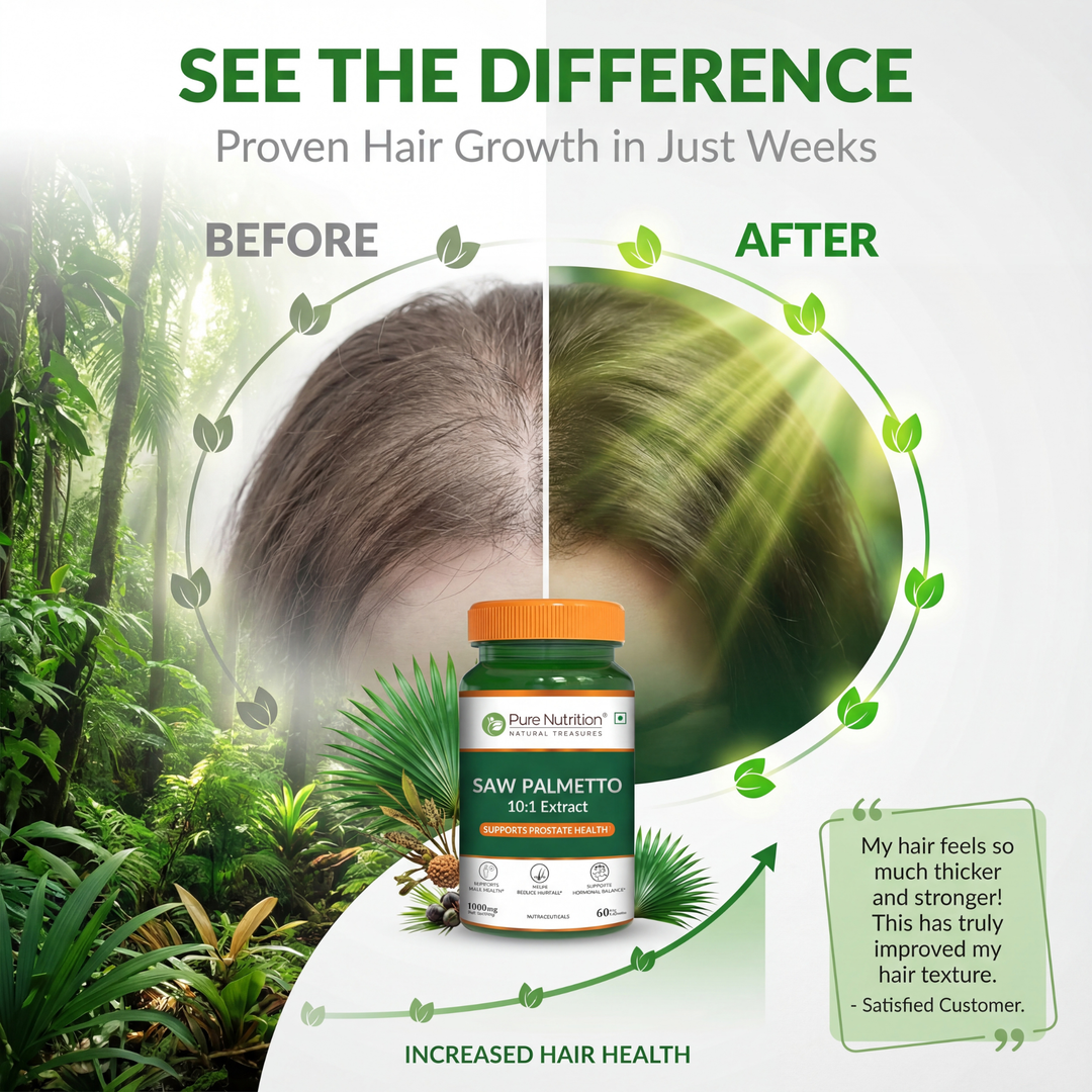 Saw Palmetto Supplement  Prostate Health, Hair Growth & Urinary Support